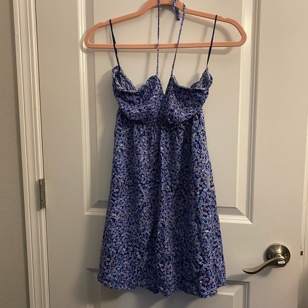 💜 Cotton on floral navy sundress size XS
